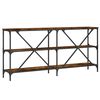 vidaXL Τραπέζι Κονσόλα Sonoma Δρυς 160x30x75 εκ. Επεξ. Ξύλο/Σίδηρος