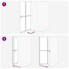 vidaXL Τοίχος ντους Walk-in Μαύρο και σκούρο διαφανές 110 x 190 cm