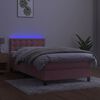 vidaXL &Kappa;&rho;&epsilon;&beta;ά&tau;&iota; Boxspring &mu;&epsilon; &Sigma;&tau;&rho;ώ&mu;&alpha; & LED &Rho;&omicron;&zeta; 90x190 &epsilon;&kappa;. &Beta;&epsilon;&lambda;&omicron;ύ&delta;&iota;&nu;&omicron;
