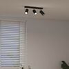 vidaXL Σποτ οροφής Μαύρο 38 x 5.5 x 16.5 εκ Ατσάλι