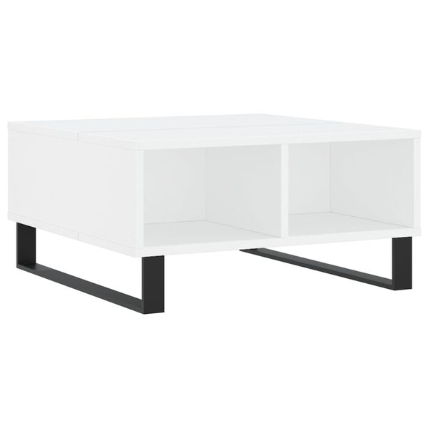 vidaXL Τραπεζάκι Σαλονιού Λευκό 60 x 60 x 30 εκ. Επεξεργασμένο Ξύλο