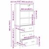 vidaXL Highboard &Mu;&alpha;ύ&rho;&eta; &delta;&rho;&upsilon;&sigmaf; 69,5 x 34 x 180 &epsilon;&kappa;. &Epsilon;&pi;&epsilon;&xi;&epsilon;&rho;&gamma;&alpha;&sigma;&mu;έ&nu;&omicron; &xi;ύ&lambda;&omicron;