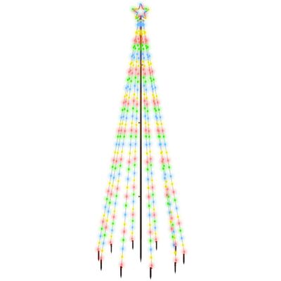 vidaXL Χριστουγεννιάτικο Δέντρο με Ακίδα 310 LED Πολύχρωμο 300 εκ.