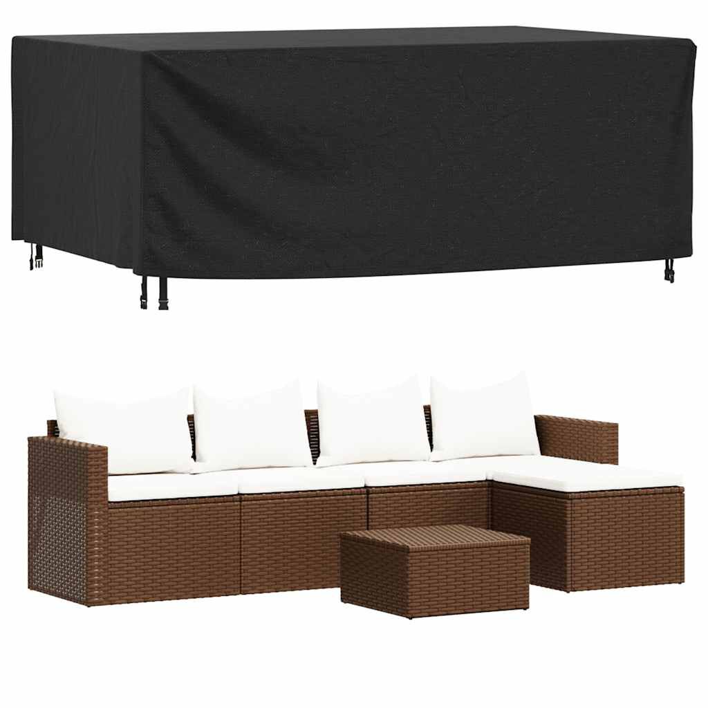 vidaXL Κάλυμμα Επίπλων Κήπου Αδιάβροχο Μαύρο 240x140x90 εκ. 420D