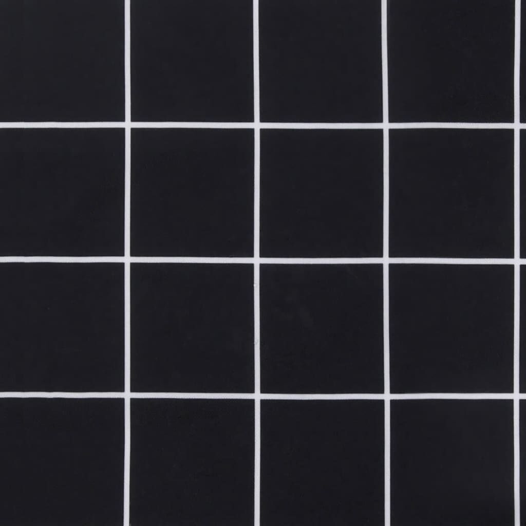 vidaXL Μαξιλάρια Καρέκλας 6 τεμ. Μαύρο Καρό 40 x 40 x 7 εκ. Υφασμάτινα