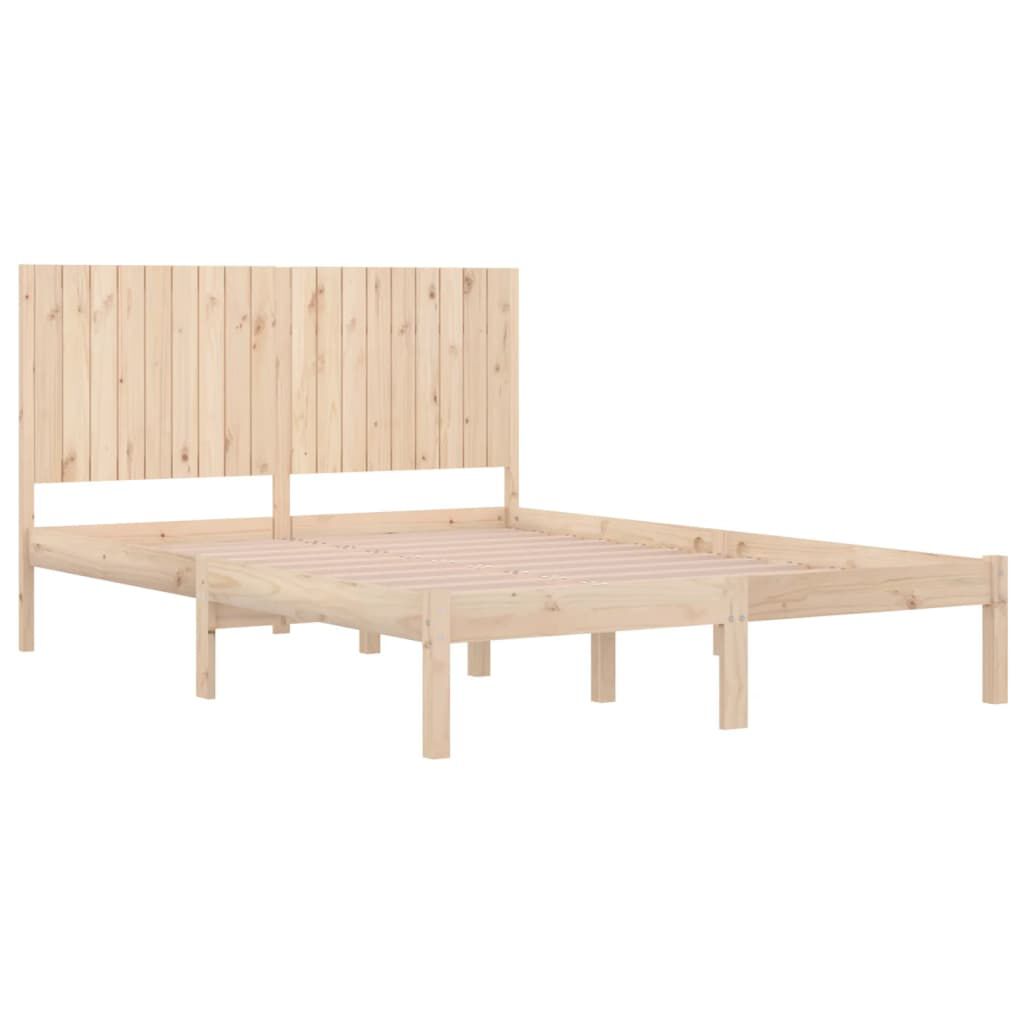 vidaXL Πλαίσιο Κρεβατιού 180 x 200 εκ. Μασίφ Ξύλο Super King Size