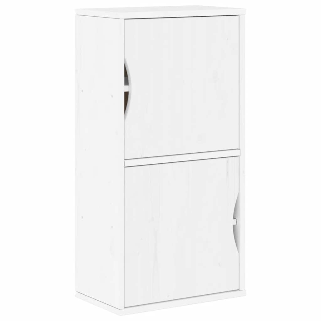 vidaXL Βοηθητικό Ντουλάπι ODDA Λευκό 40x24x79εκ. από Μασίφ Ξύλο Πεύκου