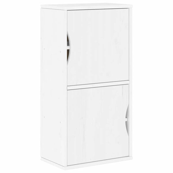 vidaXL Βοηθητικό Ντουλάπι ODDA Λευκό 40x24x79εκ. από Μασίφ Ξύλο Πεύκου