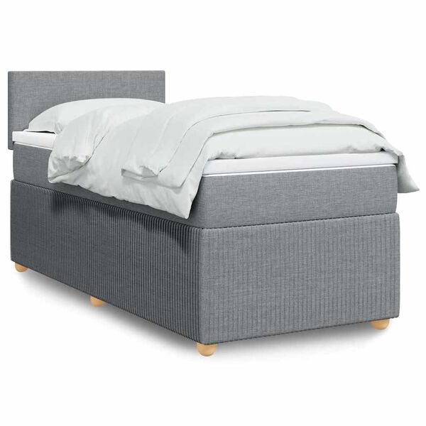 vidaXL &Kappa;&rho;&epsilon;&beta;ά&tau;&iota; Boxspring &mu;&epsilon; &Sigma;&tau;&rho;ώ&mu;&alpha; &Alpha;&nu;&omicron;&iota;&chi;&tau;ό &Gamma;&kappa;&rho;&iota; 90x190 &epsilon;&kappa;. &Upsilon;&phi;&alpha;&sigma;&mu;ά&tau;&iota;&nu;&omicron;