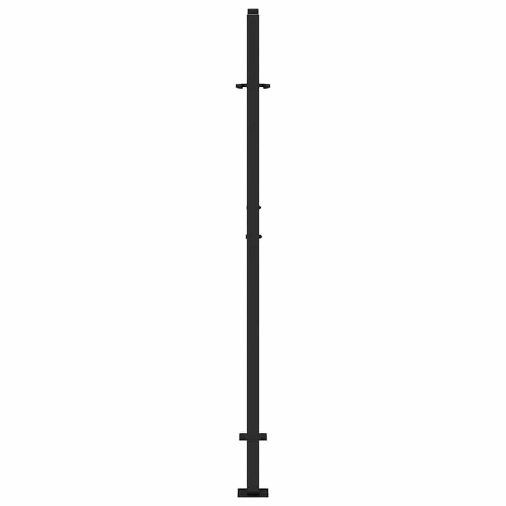 vidaXL Πύλη κήπου Μαύρη 105x155 cm Ατσάλινη φλόγα σχεδιασμού
