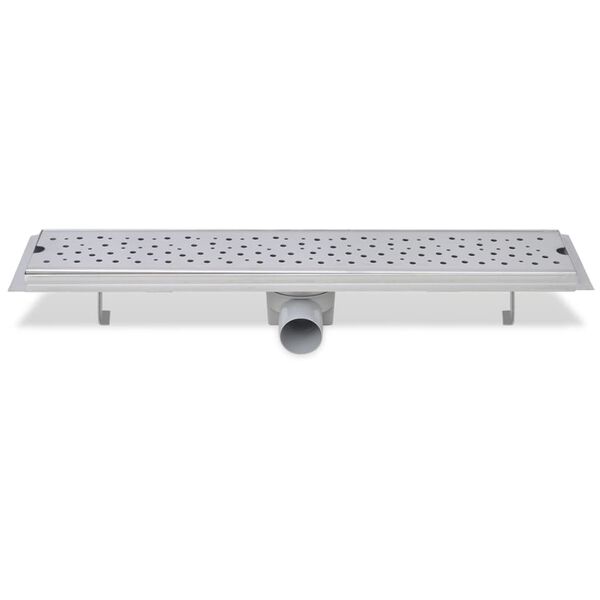 vidaXL Σιφόνι Ντουζιέρας Γραμμικό Φυσαλίδες 630x140 χιλ. Ανοξ. Ατσάλι