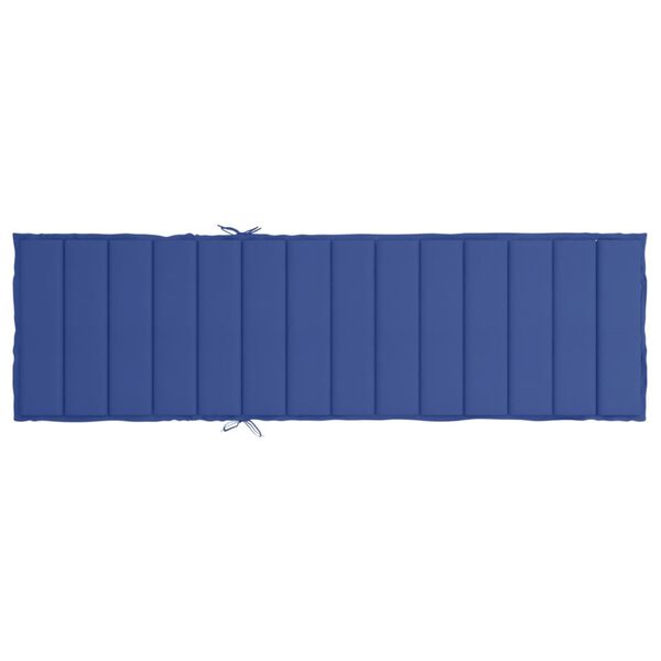 vidaXL Μαξιλάρι Ξαπλώστρας Μπλε Ρουά 200x60x3 εκ. από Ύφασμα Oxford