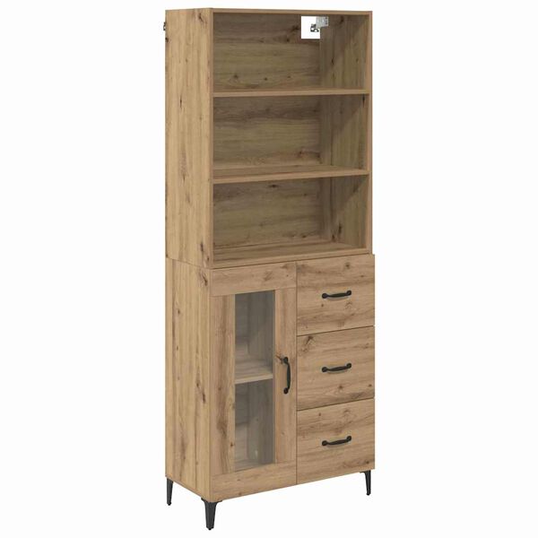 vidaXL Highboard Artisan Oak 69,5 x 34 x 180 &epsilon;&kappa;. &Epsilon;&pi;&epsilon;&xi;&epsilon;&rho;&gamma;&alpha;&sigma;&mu;έ&nu;&omicron; &xi;ύ&lambda;&omicron;
