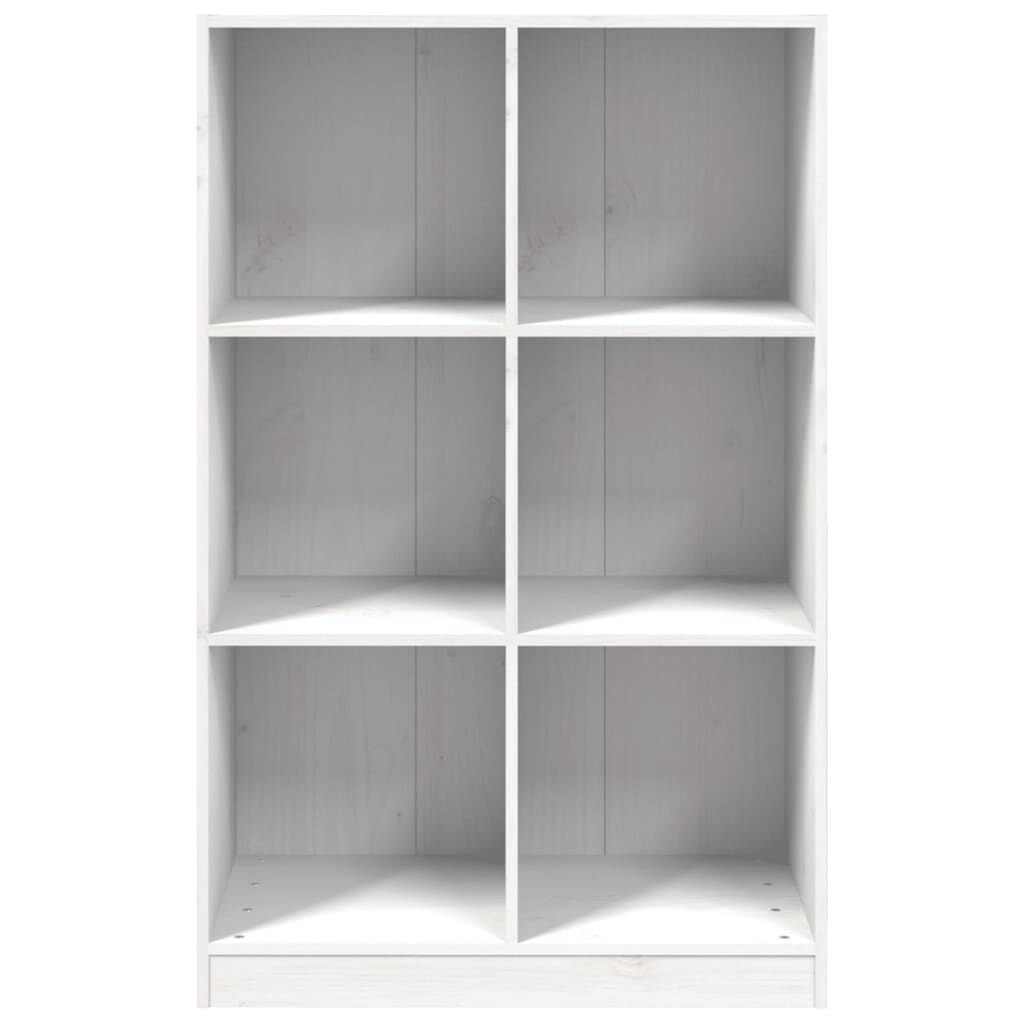 vidaXL Βιβλιοθήκη Λευκή 70 x 33 x 110 εκ. από Μασίφ Ξύλο Πεύκου