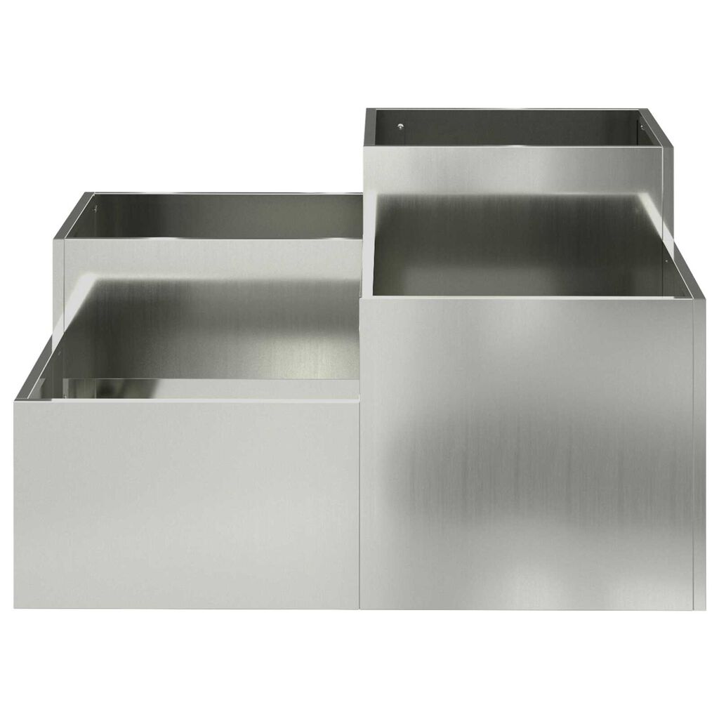 vidaXL Γλάστρα Κήπου 100x100x48 εκ Γαλβανισμένο Ατσάλι