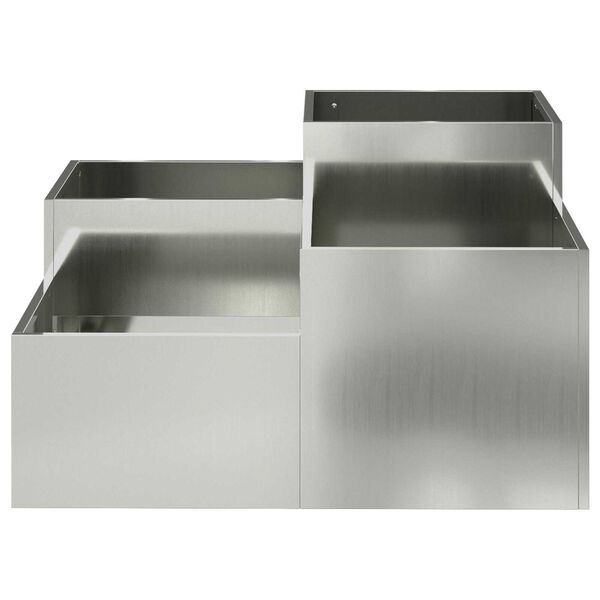 vidaXL Γλάστρα Κήπου 100x100x48 εκ Γαλβανισμένο Ατσάλι