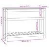 vidaXL Ζαρντινιέρα με Ράφι Μαύρη 111,5x34,5x81 εκ. Μασίφ Ξύλο Πεύκου
