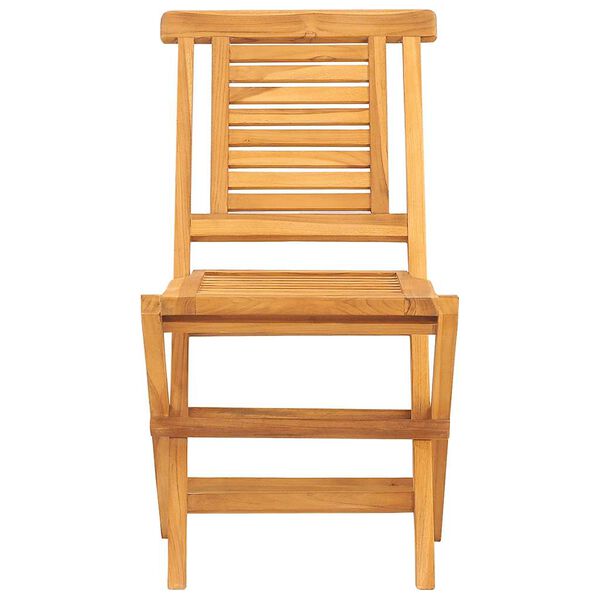 vidaXL Καρέκλες Κήπου Πτυσσόμενες 4 τεμ. 47x63x90 εκ. Μασίφ Ξύλο Teak