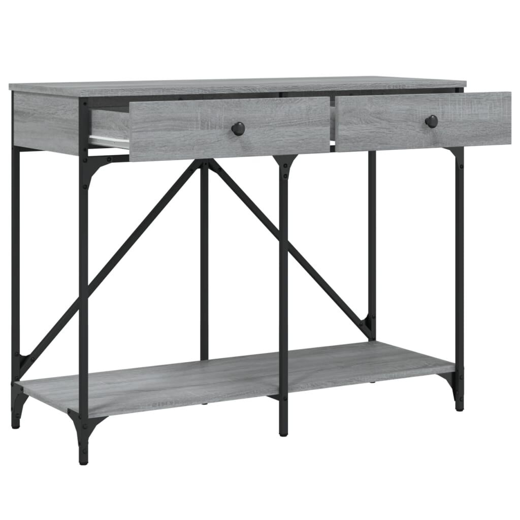 vidaXL Τραπέζι Κονσόλα Γκρι Sonoma 100x39x78,5 εκ. Επεξεργασμένο Ξύλο