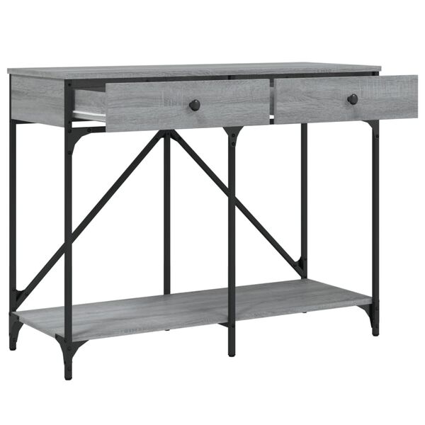 vidaXL Τραπέζι Κονσόλα Γκρι Sonoma 100x39x78,5 εκ. Επεξεργασμένο Ξύλο