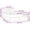 vidaXL &Kappa;&rho;&epsilon;&beta;ά&tau;&iota; Boxspring &mu;&epsilon; &Sigma;&tau;&rho;ώ&mu;&alpha; & LED &sigma;&kappa;&omicron;ύ&rho;&omicron; &pi;&rho;ά&sigma;&iota;&nu;&omicron; 120x220cm &Beta;&epsilon;&lambda;&omicron;ύ&delta;&iota;&nu;&omicron;