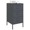 vidaXL Κομοδίνο Ανθρακί 36x39x68 εκ. από Χάλυβα