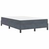 vidaXL Κρεβάτι box spring με στρώμα Σκούρο Γκρι 120 x 190 cm Βελούδο