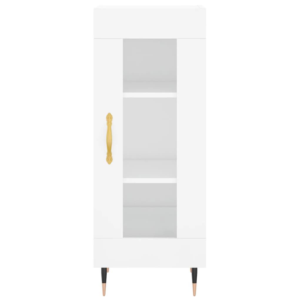 vidaXL Ντουλάπι Γυαλιστερό Λευκό 34,5x34x90 εκ. Επεξεργασμένο Ξύλο
