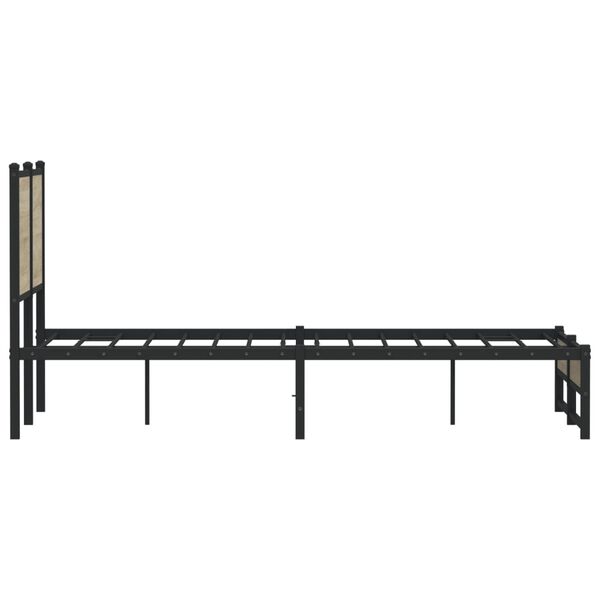 vidaXL Σκελετός Κρεβ. Χωρίς Στρώμα Sonoma Δρυς 120x200 εκ. Μεταλλικό