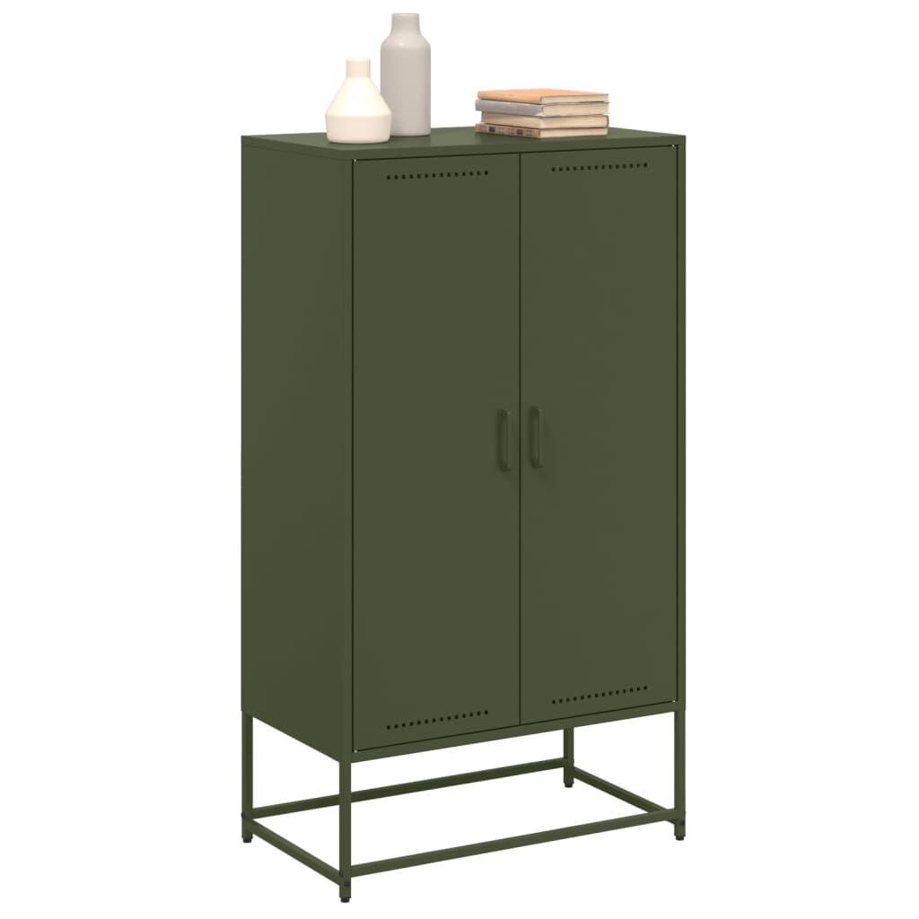 vidaXL Ντουλάπι Πράσινο Λαδί 68,5x38,5x123,5 εκ. από Ατσάλι