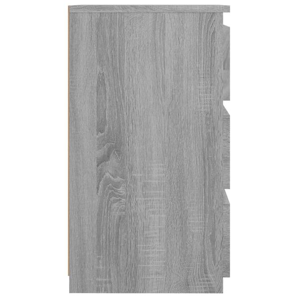 vidaXL Κομοδίνο Γκρι Sonoma 40x35x62,5 εκ. από Επεξεργασμένο Ξύλο