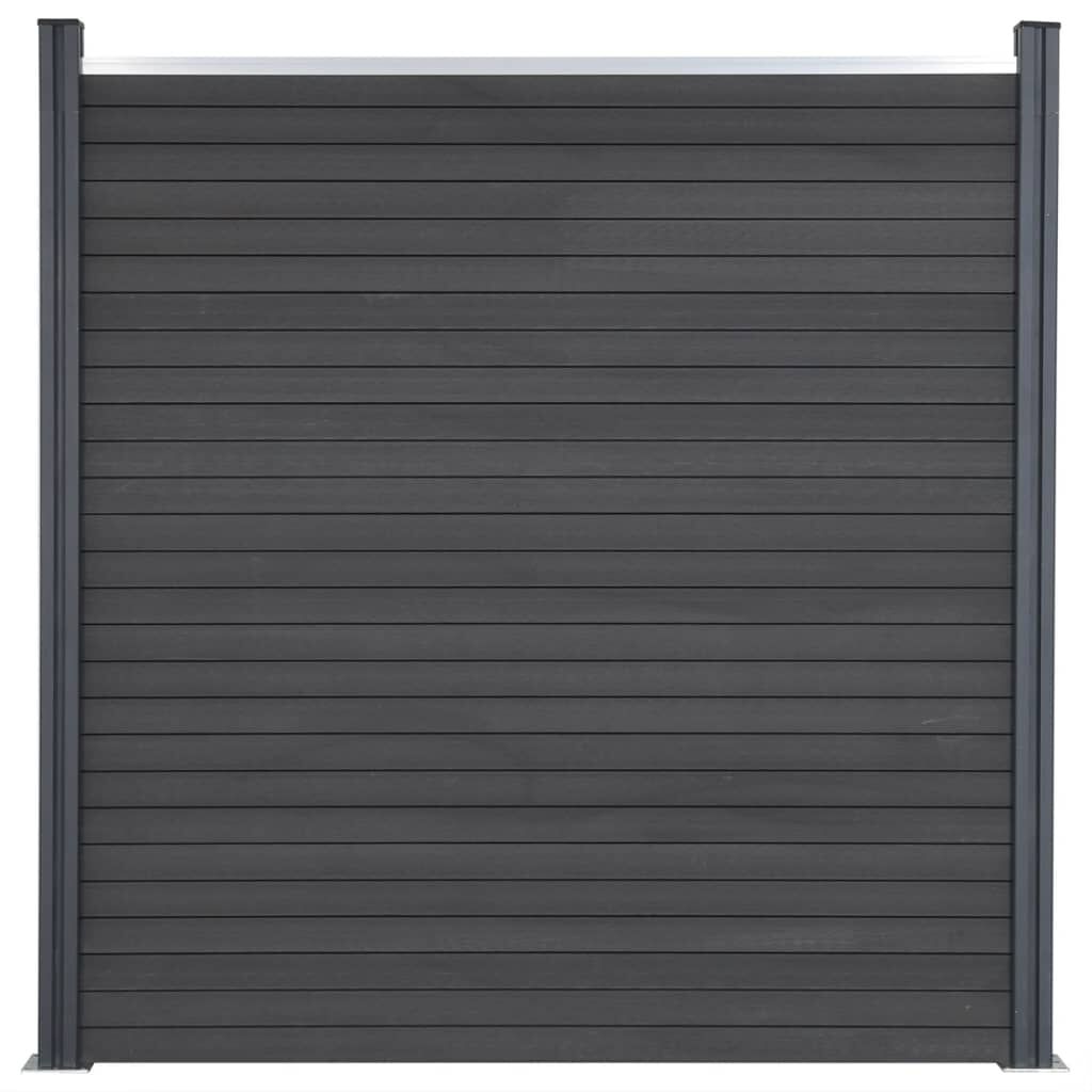 vidaXL Σετ Πάνελ Περίφραξης Καφέ 353x186 εκ. από WPC