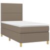 vidaXL &Kappa;&rho;&epsilon;&beta;ά&tau;&iota; Boxspring &mu;&epsilon; &Sigma;&tau;&rho;ώ&mu;&alpha; & LED Taupe 90x190 &epsilon;&kappa;. &Upsilon;&phi;&alpha;&sigma;&mu;ά&tau;&iota;&nu;&omicron;