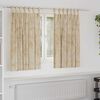 vidaXL Κουρτίνα με κουρτίνες 2 pcs Κρεμ 140 x 140 cm Βελούδο