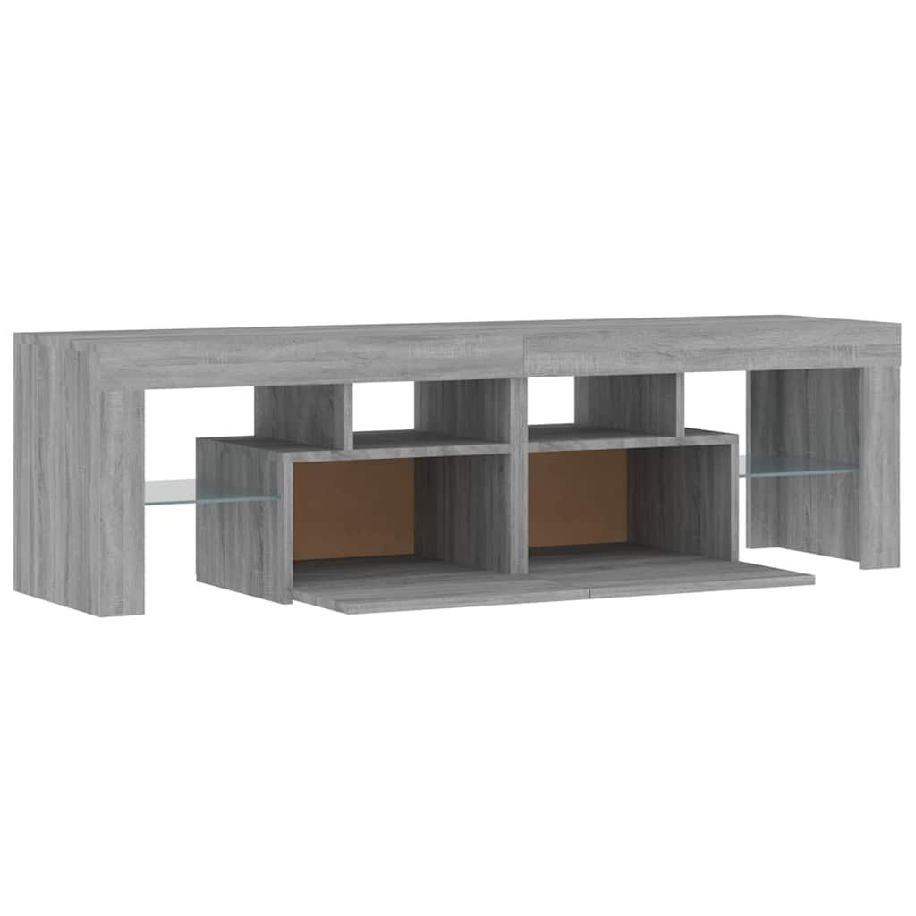 vidaXL Έπιπλο Τηλεόρασης με LED Γκρι Sonoma 140 x 36,5 x 40 εκ.