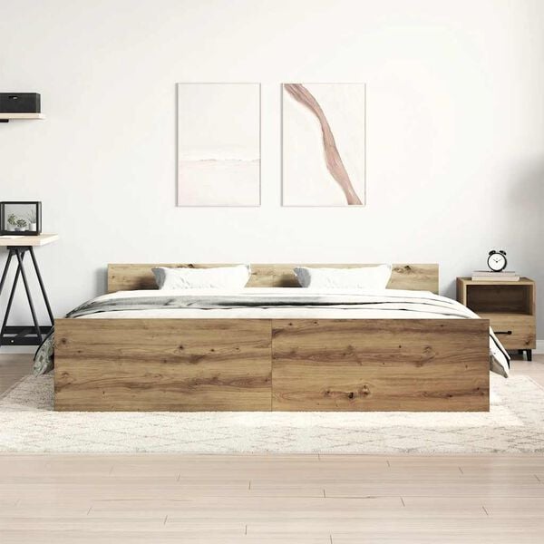vidaXL Πλαίσιο κρεβατιού χωρίς στρώμα 180x200 εκ. Επεξεργασμένο Ξύλο