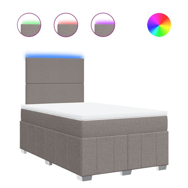 vidaXL &Kappa;&rho;&epsilon;&beta;ά&tau;&iota; Boxspring &mu;&epsilon; &Sigma;&tau;&rho;ώ&mu;&alpha; Taupe 120x190 &epsilon;&kappa;. &Upsilon;&phi;&alpha;&sigma;&mu;ά&tau;&iota;&nu;&omicron;