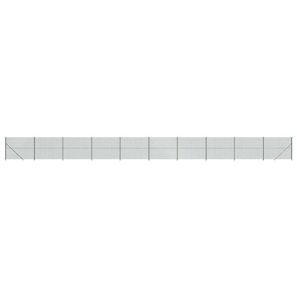 vidaXL Συρματόπλεγμα Περίφραξης Πράσινο 1,4 x 25 μ. με Βάσεις Φλάντζα