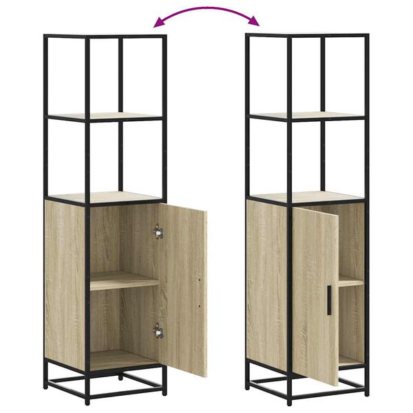 vidaXL Highboard Sonoma Oak Κατασκευασμένο ξύλο και μέταλλο