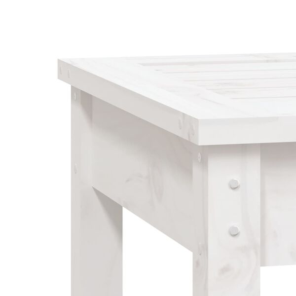 vidaXL Παγκάκι Κήπου Λευκό 109x44x45 εκ. από Μασίφ Ξύλο Πεύκου