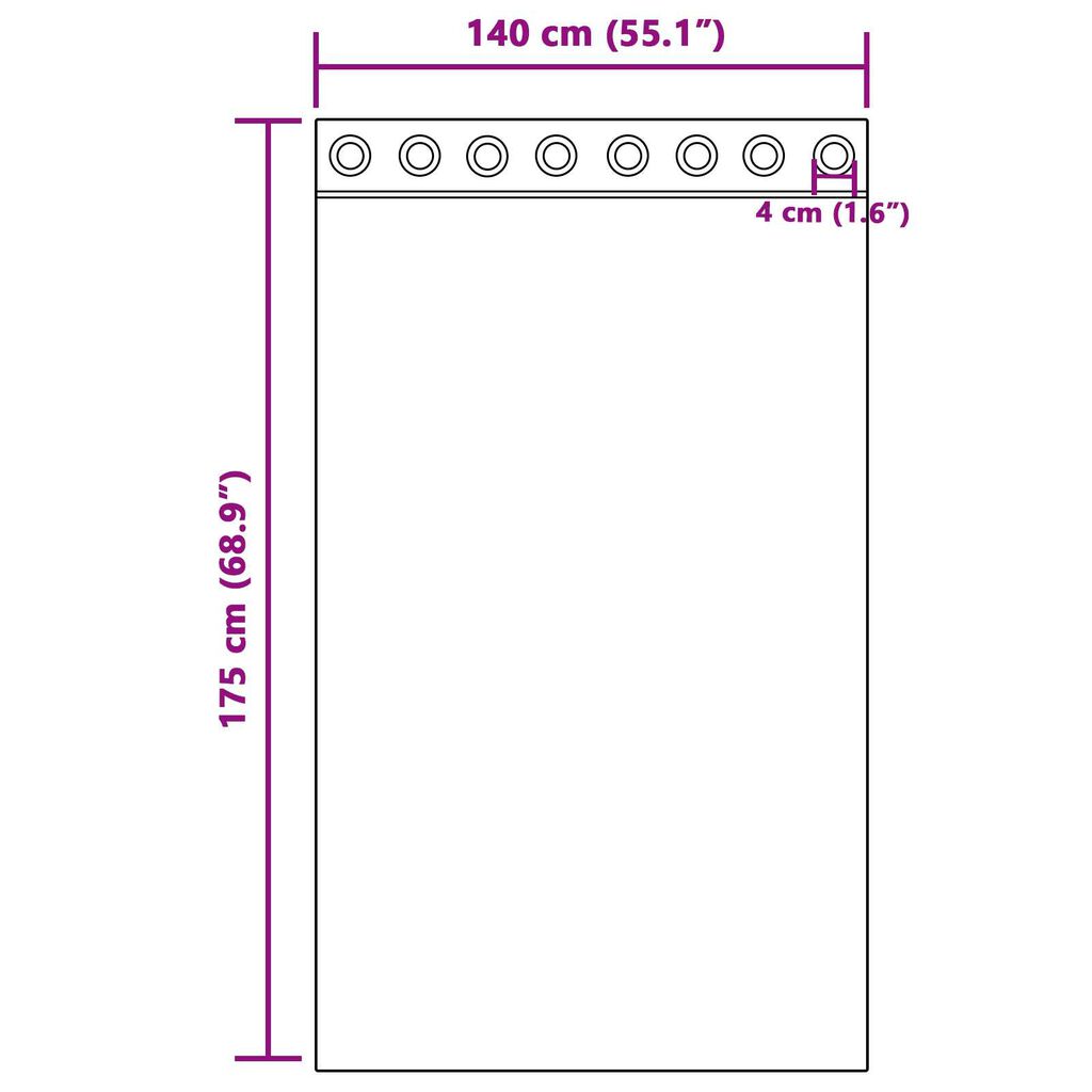 vidaXL Κουρτίνες με κουρτίνες 2 pcs Μπεζ 175 x 140 εκ. Πολυεστέρας