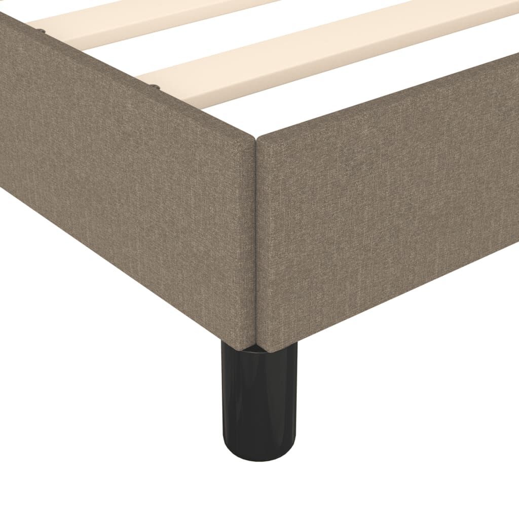 vidaXL Σκελετός Κρεβατιού Χωρίς Στρώμα Taupe 90x200 εκ. Υφασμάτινο