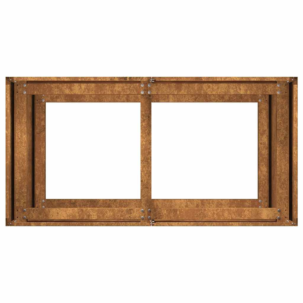 vidaXL Ζαρντινιέρα Σκουριασμένο 80x40x80εκ. Ατσάλι Σκληρυθέν στον Αέρα