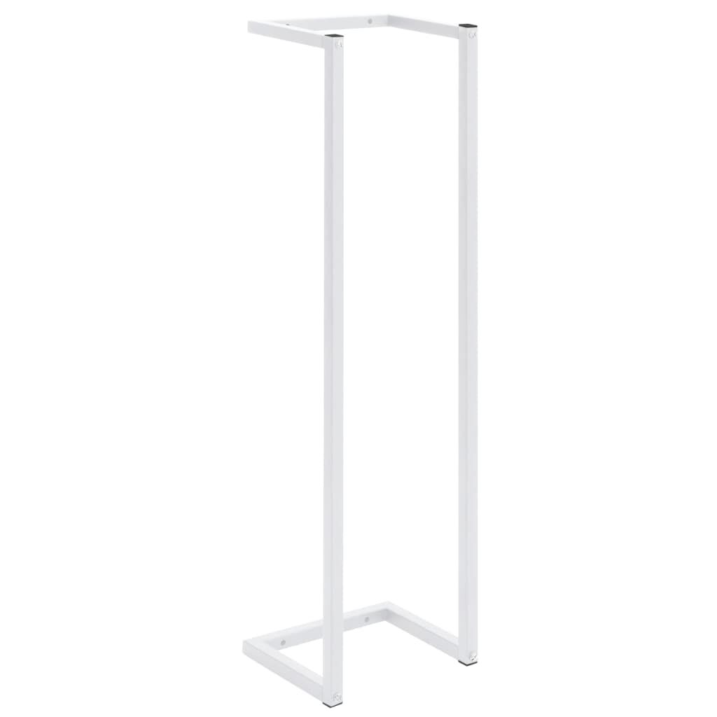 vidaXL Βάση για Πετσέτες Επιτοίχια Λευκή 25 x 20 x 95 εκ. Ατσάλινη