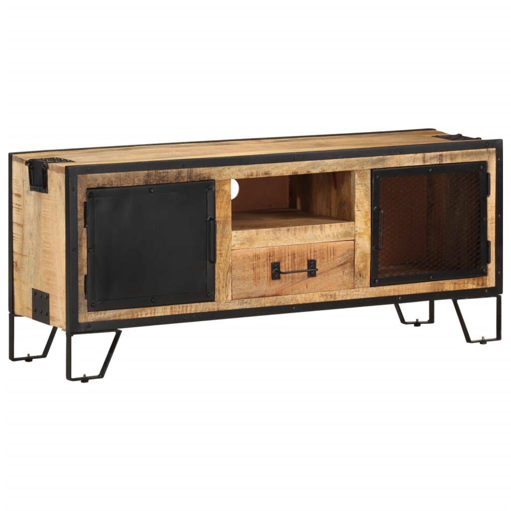 vidaXL Έπιπλο Τηλεόρασης 110 x 31 x 46 εκ. από Ακατέργαστο Ξύλο Μάνγκο