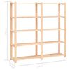 vidaXL Ραφιέρες 5 Επιπέδων 3 τεμ 500 κ 170x38x170 εκ Μασίφ Ξύλο Πεύκου