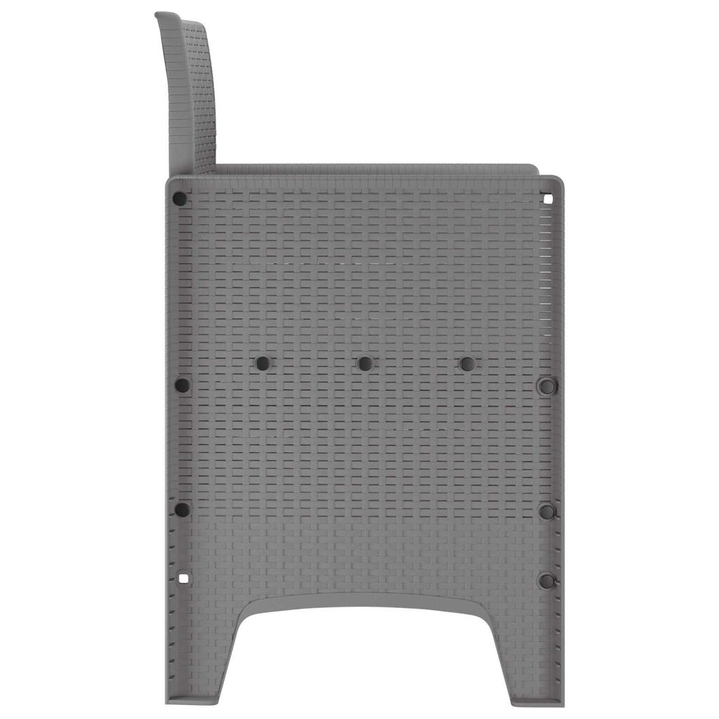 vidaXL Καρέκλες κήπου 4 pcs Ανοιχτό γκρι 53 x 49 x 85 εκ. Πλαστικό