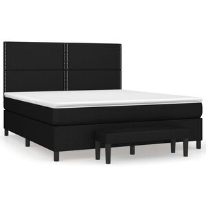 vidaXL &Kappa;&rho;&epsilon;&beta;ά&tau;&iota; Boxspring &mu;&epsilon; &Sigma;&tau;&rho;ώ&mu;&alpha; &Mu;&alpha;ύ&rho;&omicron; 180x200 &epsilon;&kappa;. &Upsilon;&phi;&alpha;&sigma;&mu;ά&tau;&iota;&nu;&omicron;