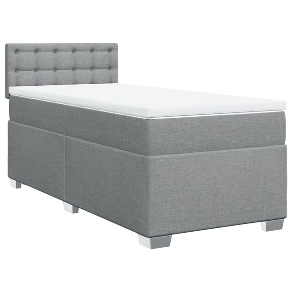 vidaXL &Kappa;&rho;&epsilon;&beta;ά&tau;&iota; Boxspring &mu;&epsilon; &Sigma;&tau;&rho;ώ&mu;&alpha; &Alpha;&nu;&omicron;&iota;&chi;&tau;ό &Gamma;&kappa;&rho;&iota; 90x190 &epsilon;&kappa;. &Upsilon;&phi;&alpha;&sigma;&mu;ά&tau;&iota;&nu;&omicron;