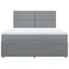 vidaXL Κρεβάτι Boxspring με Στρώμα Ανοιχτό Γκρι 180x200 εκ. Υφασμάτινο